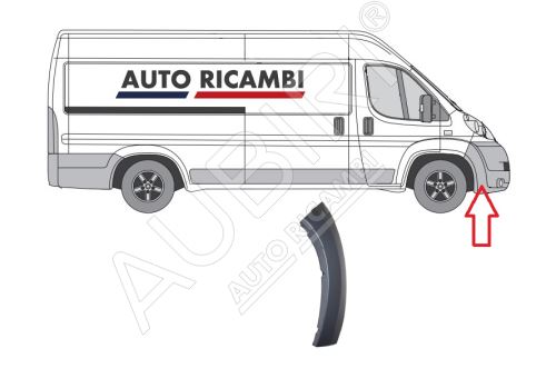 Ochranná lišta Fiat Ducato 2006-2014 pravá, lem náraznika