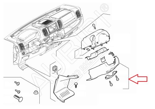 Plastový kryt volantu Fiat Ducato od 2021