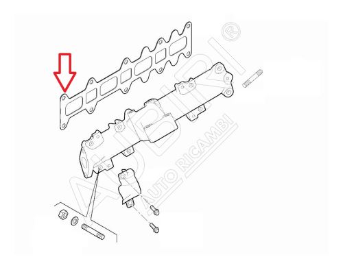 Těsnění výfukového potrubí Fiat Ducato od 2018 2,3D