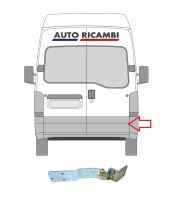 Pant zadních dveří Renault Master 1998-2010 pravý spodní, 180 (1)