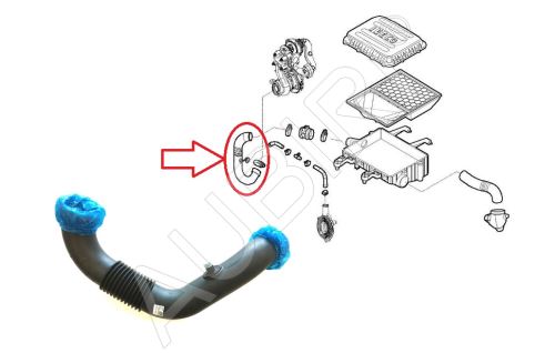 Vzduchové potrubí Iveco Daily od 2011 3,0 JTD od filtru do turba