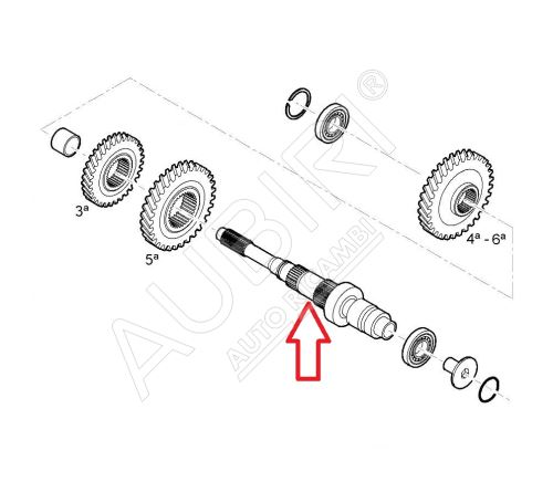 Hřídel převodovky Fiat Ducato od 2021 2,2D, Doblo 2010-2022 primární, 13x54zubů