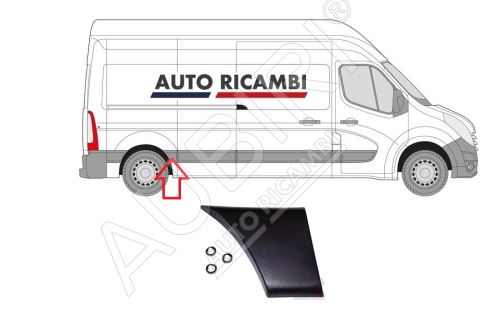 Ochranná lišta Renault Master od 2010 pravá, před zadním kolem