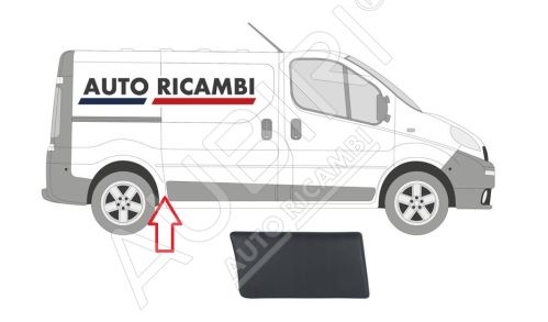 Ochranná lišta Renault Trafic od 2001 pravá, před zadním kolem