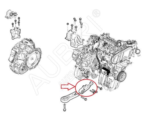 Silentblok motoru Fiat Ducato od 2021 2,2D spodní