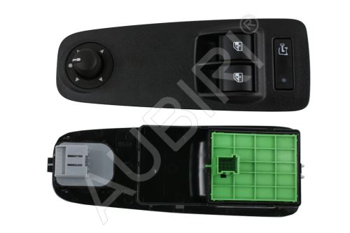 Spínač stahování oken Fiat Ducato od 2011 levý, zelený, s ovládáním zrcátek