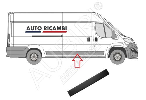 Ochranná lišta Fiat Ducato od 2014 pravá, posuvné dveře černá