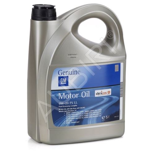 Motorový olej GM DEXOS D 0W20-5L, Fuel Economy Longlife ACEA C5 API SN+