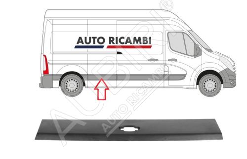 Ochranná lišta Renault Master od 2010 pravá, za posuvné dveře pro poziční světlo