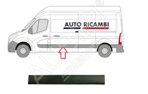 Ochranná lišta Renault Master od 2010 levá, posuvné dveře 1465 mm