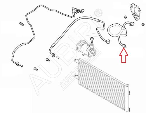 Hadice klimatizace Fiat Ducato 2016-2021 2,3D z kompresoru do výparníku