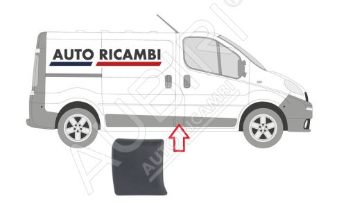 Ochranná lišta Renault Trafic od 2001 pravá, za přední dveře, B-sloupek