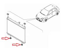 Silentblok chladiče Fiat 600 od 2023 spodní (2)