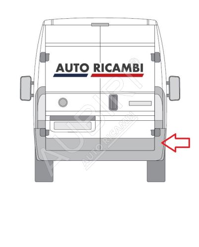 Zadní nárazník Fiat Ducato 2006-2014 pravý roh, 270 - RHD