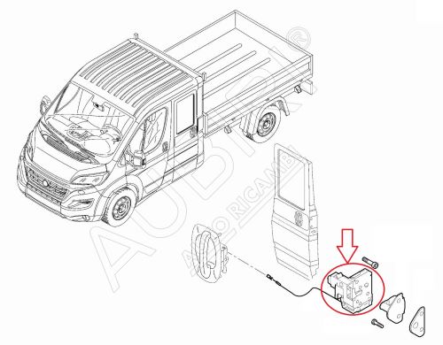 Zámok zadních pravých dverí Fiat Ducato od 2014 - dvojkabína