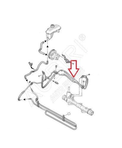 Hadice servořízení Citroën Berlingo, Peugeot Partner 2008-2018