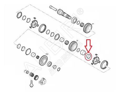 Pouzdro hřídele Fiat Ducato od 2021 2,2D, Doblo 2010-2022 sekundární