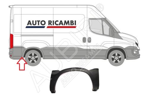 Ochranná lišta Iveco Daily od 2014 pravá, lem zadního blatníku