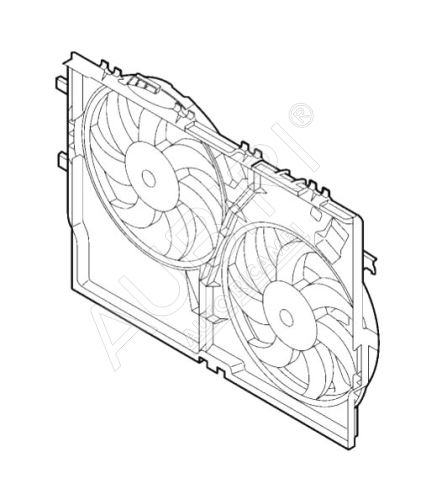 Ventilator chlazení motoru Fiat Ducato od 2014 2,0D Euro6, 1x relé a odpor