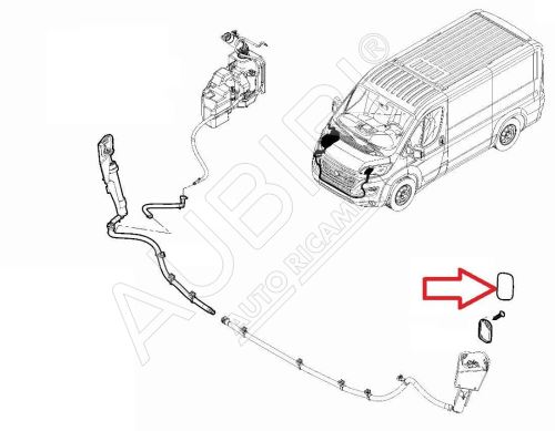 Krytka nárazníku Fiat Ducato, Jumper, Boxer 2018-2021 levá, ostřikovač světlometu