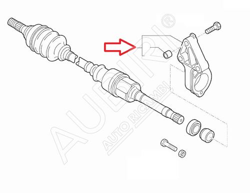 Držák ložiska poloosy Fiat Ducato 2011-2016 2,3 JTD Euro5