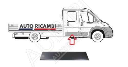 Ochranná lišta Fiat Ducato od 2014 pravá na zadní dveře, dvojkabina