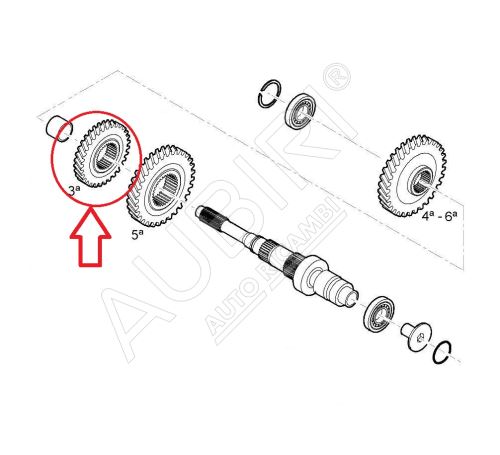 Ozubené kolo Fiat Ducato od 2021 2,2D, Doblo 2010-2022 pro 3. stupeň, 36/49 zubů