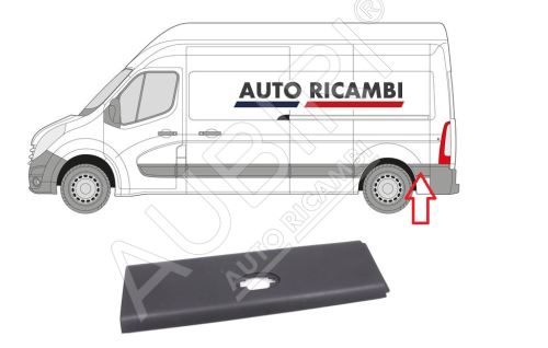 Ochranná lišta Renault Master od 2010 levá, za zadním kolem, pro poziční světlo