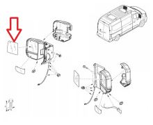 Sklo zpětného zrcátka Renault Master IV od 2024 levé, vrchní