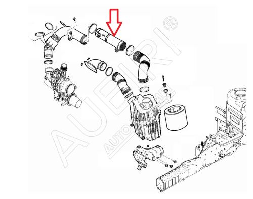 Vzduchové potrubí Fiat Ducato od 2021 2,2D od filtru do turba