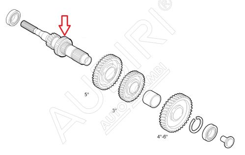 Hřídel převodovky Fiat Ducato 2014-2021 2,3D, od 2021 2,2D primární, 11x47 zubů