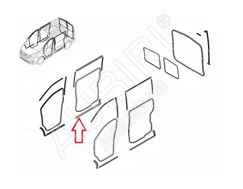Těsnící guma dveří Renault Trafic od 2014, Talento 2016-2021 pravé posuvné dveře