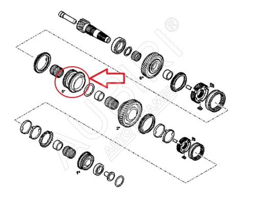 Ozubené kolo Fiat Ducato od 2021 2,2D, Doblo 2010-2022 pro 5. stupeň, 41/31 zubů