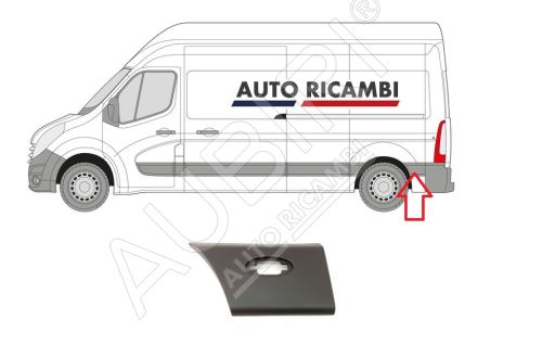 Ochranná lišta Renault Master od 2010 levá, za zadním kolem pro poziční světlo