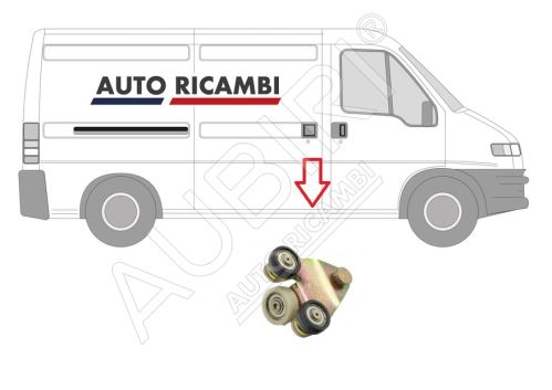 Vodítko posuvných dveří Fiat Ducato 1994-2002 pravé spodní