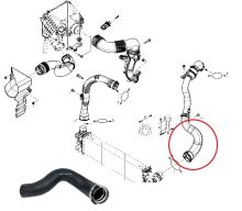 Hadice plnícího vzduchu Renault Trafic 2014-2019 1,6 od intercooleru do klapky