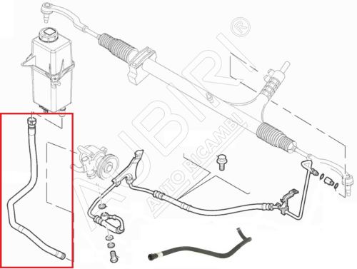 Hadice servořízení Fiat Ducato 2011-2014- 3,0 JTD - z nádržky do čerpadla