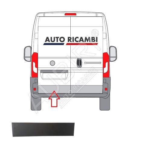 Ochranná lišta Fiat Ducato od 2014 zadní, levé dveře, černá