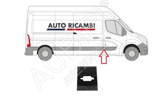 Ochranná lišta Renault Master od 2010 pravá, za předními dveřmi, B-sloupek