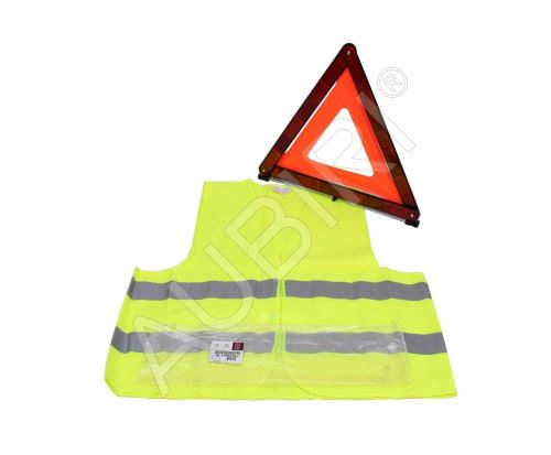 Sada výstražného trojúhelníku a reflexní vesty Peugeot/Citroën