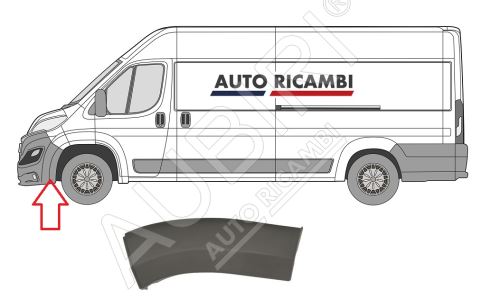 Ochranná lišta Fiat Ducato od 2014 levá, lem nárazníku