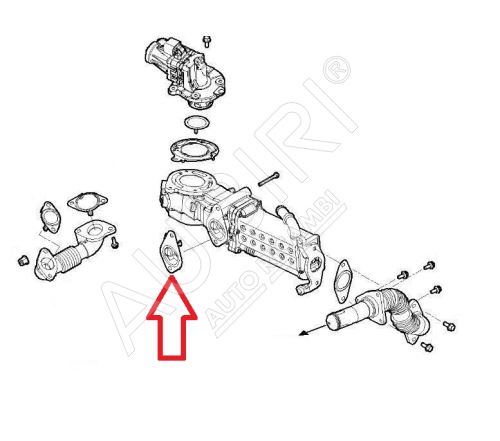 Těsnění chladiče EGR ventilu Iveco Daily od 2022 2,3D