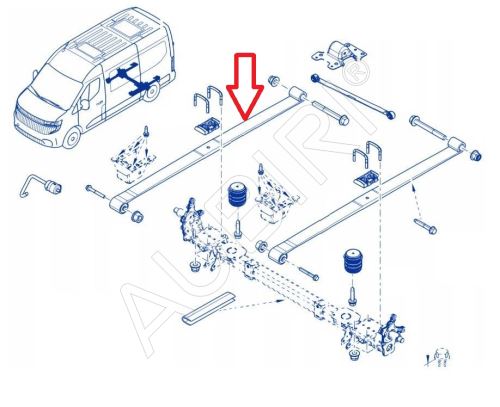 Listové pero Renault Master IV od 2024 zadní 1-listové