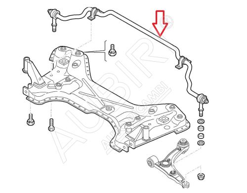 Stabilizátor Fiat Ducato, Jumper, Boxer od 2021 přední