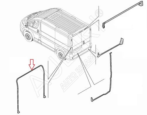 Těsnící guma dveří Fiat Ducato, Jumper, Boxer od 2014 zadní dveře, H2