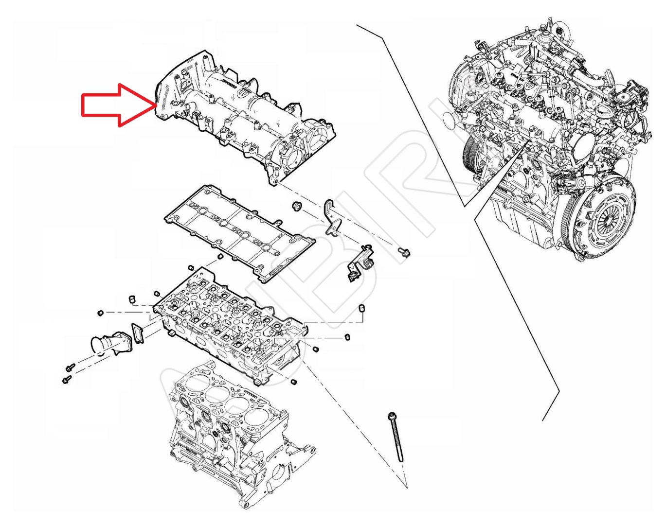 46351346 Víko ventilů Fiat Ducato od 2021 2,2D - FIAT - 46351346 | AUBIRI.cz