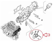Termostat EGR ventilu Fiat Ducato od 2021 2,2D, Doblo 2016-2022 1,6D