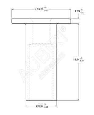 Nýt brzdového obložení Iveco Eurotech 8x15 mm