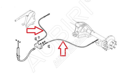 Lanko ruční brzdy Iveco Daily od 2014 35S zadní