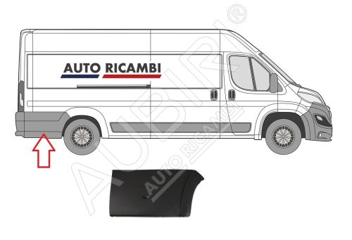 Ochranná lišta Fiat Ducato od 2014 pravá, za zadní kolo široká - bez světla